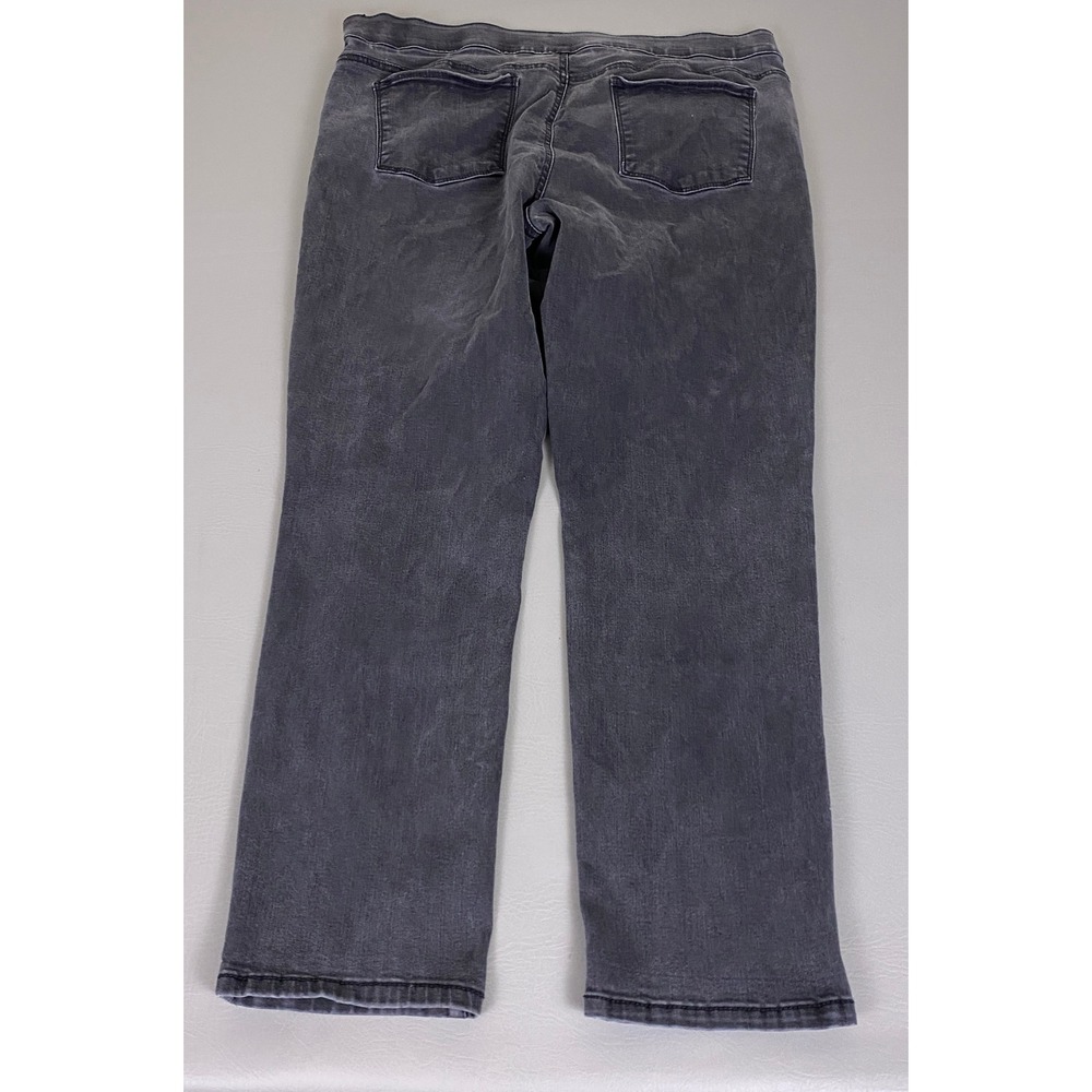 Croft & Barrow Jeggings Pull On Womens Size 18 Gray Straight Leg Denim High Rise - Picture 10 of 11